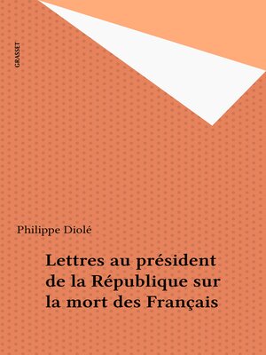 cover image of Lettres au président de la République sur la mort des Français
